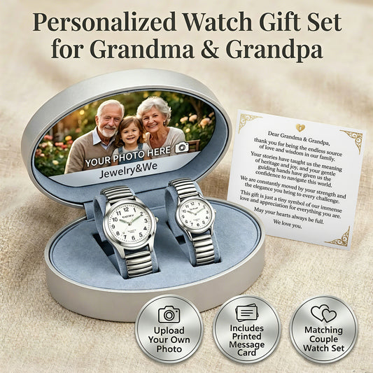 To My Dearest Grandparents-Easy Read Senior Watch Stretch Band Quartz Watch for Elderly Men & Women-A51372