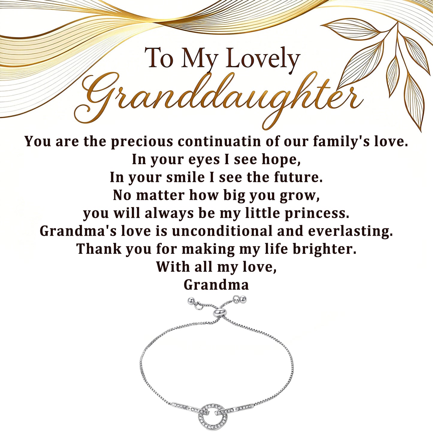 To My Lovely Granddaughter - Love Grandma - Beautiful Gift Set - A84085