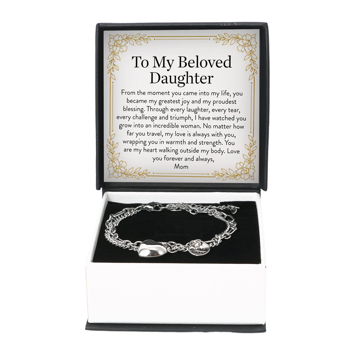 To My Daughter -Double layered Love Bracelet to Give Her Sincere Love-A84090
