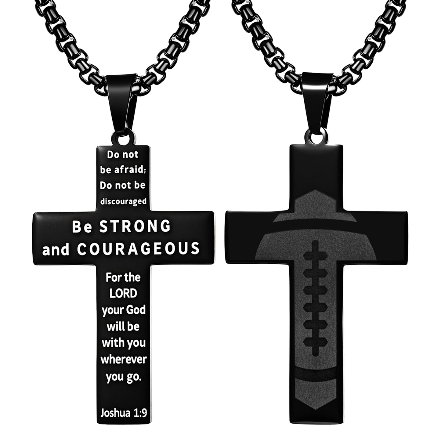 To My Son-Engraved the Bible Cross Necklace