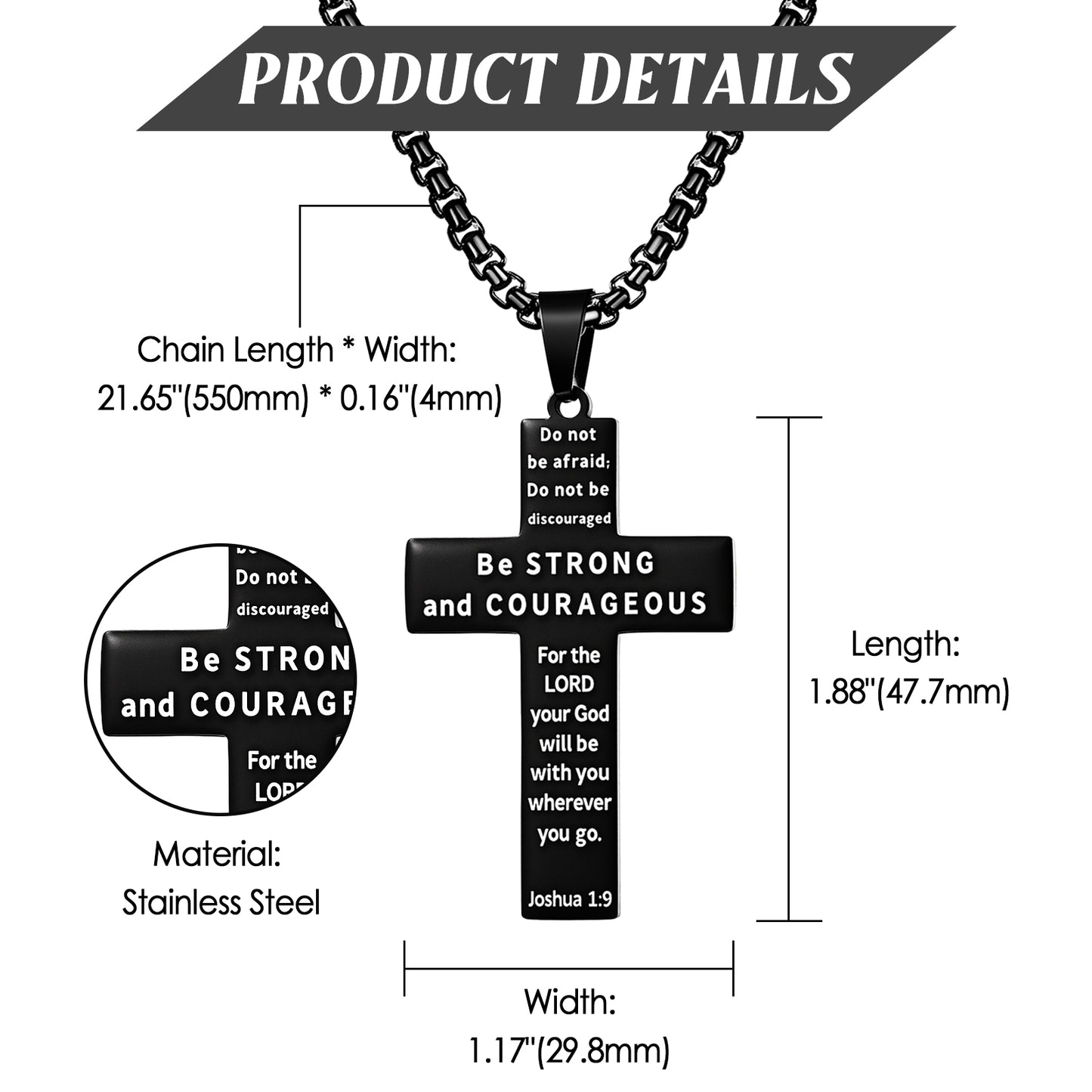 To My Son-Engraved the Bible Cross Necklace