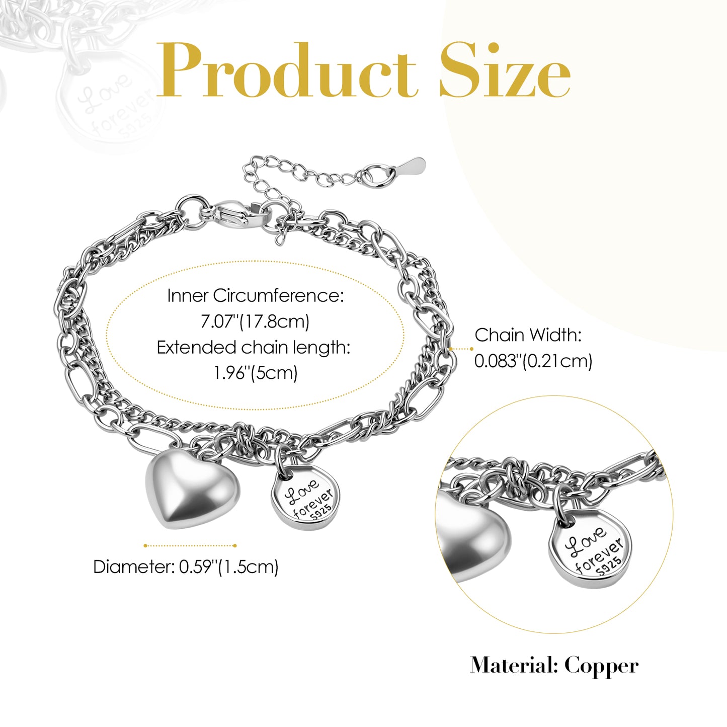 To My Daughter -Double layered Love Bracelet to Give Her Sincere Love-A84090