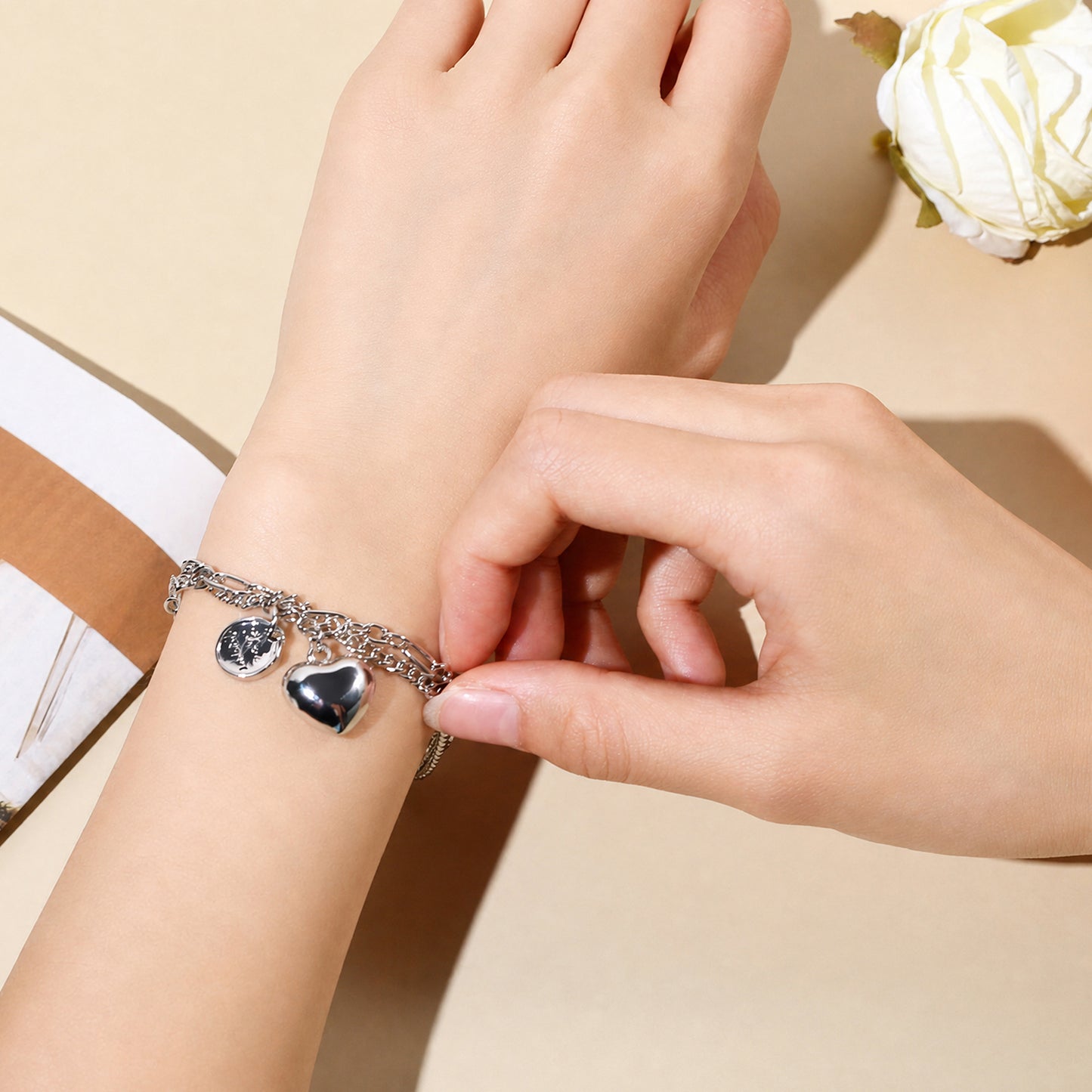 To My Daughter -Double layered Love Bracelet to Give Her Sincere Love-A84090