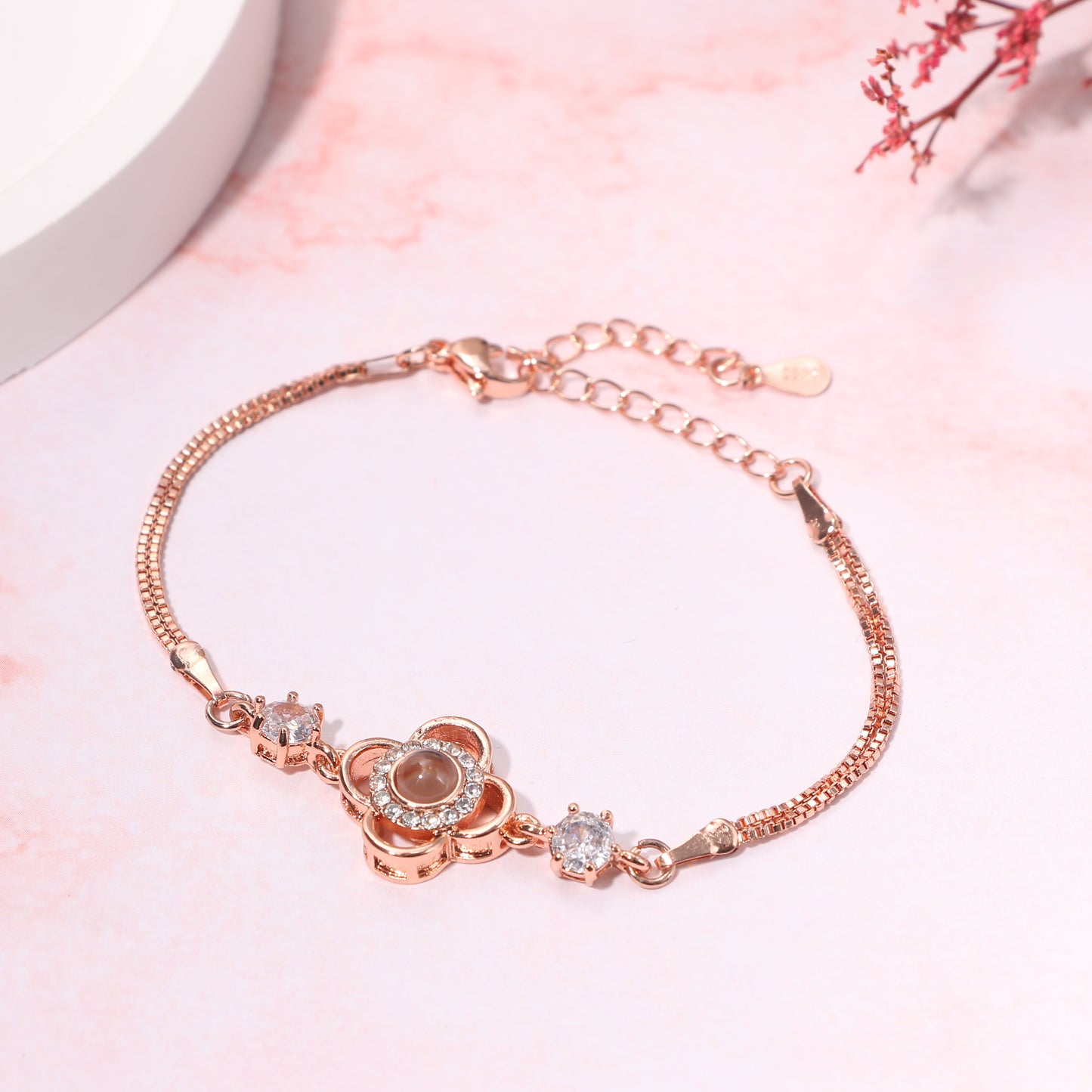 To My Beloved Daughter - Four-Leaf Clover Projection Bracelet Gift Set - 100 Ways to Express My Love-A84088