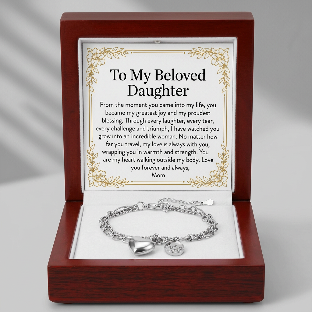 To My Daughter -Double layered Love Bracelet to Give Her Sincere Love-A84090