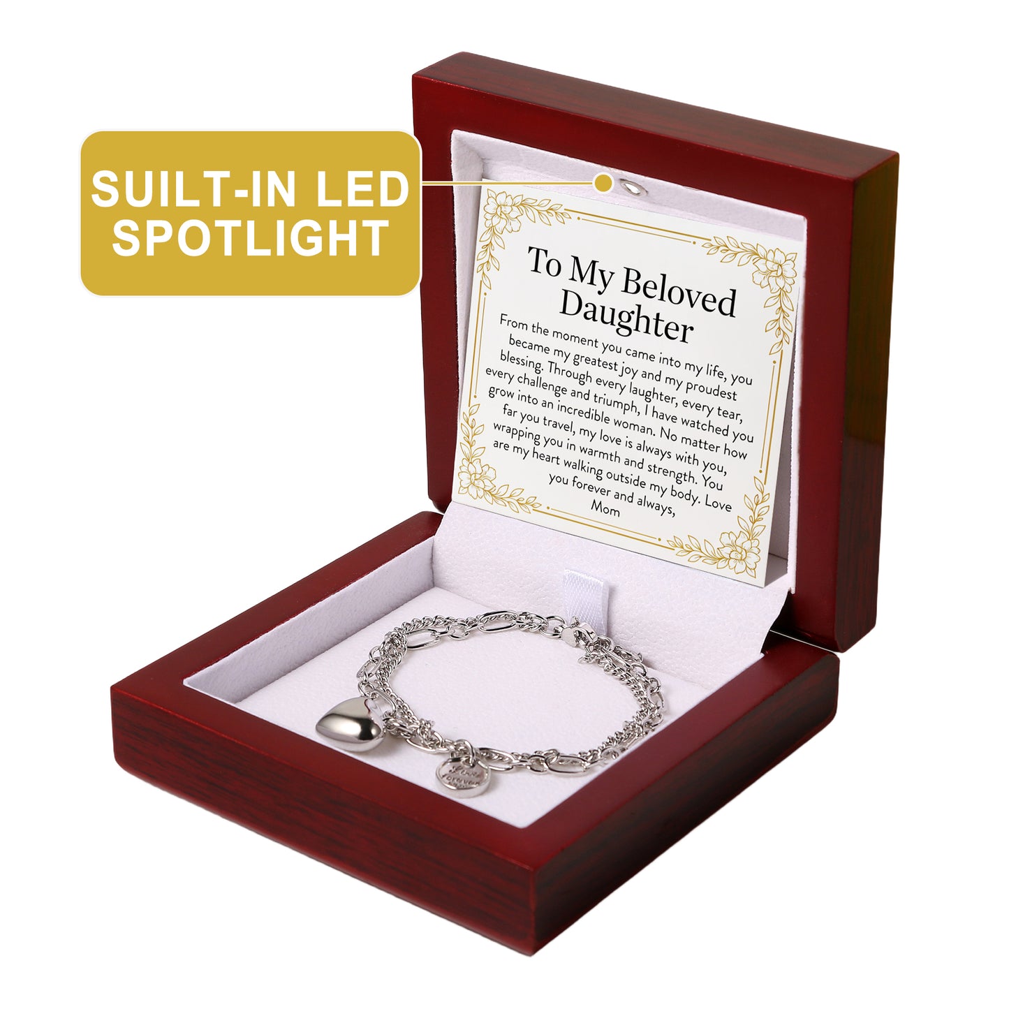 To My Daughter -Double layered Love Bracelet to Give Her Sincere Love-A84090